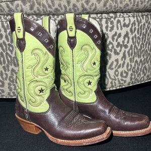 Sold!!!!Stetson women’s rhinestone western cowboy cowgirl Boots in Brown and Gr